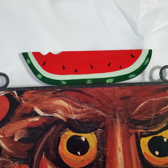 Vintage Nancy Thomas 1995 August Lion Metal Watermelon Original Month Series - Picture 3 of 8